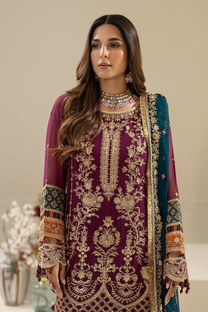 Imrozia Premium | Nisha Collection | M-84 ZEHAK L Magenta Chiffon