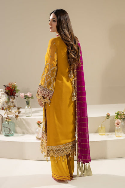 Imrozia Premium | Nisha Collection | M-86 ZOHAL S Mustard Yellow Chiffon