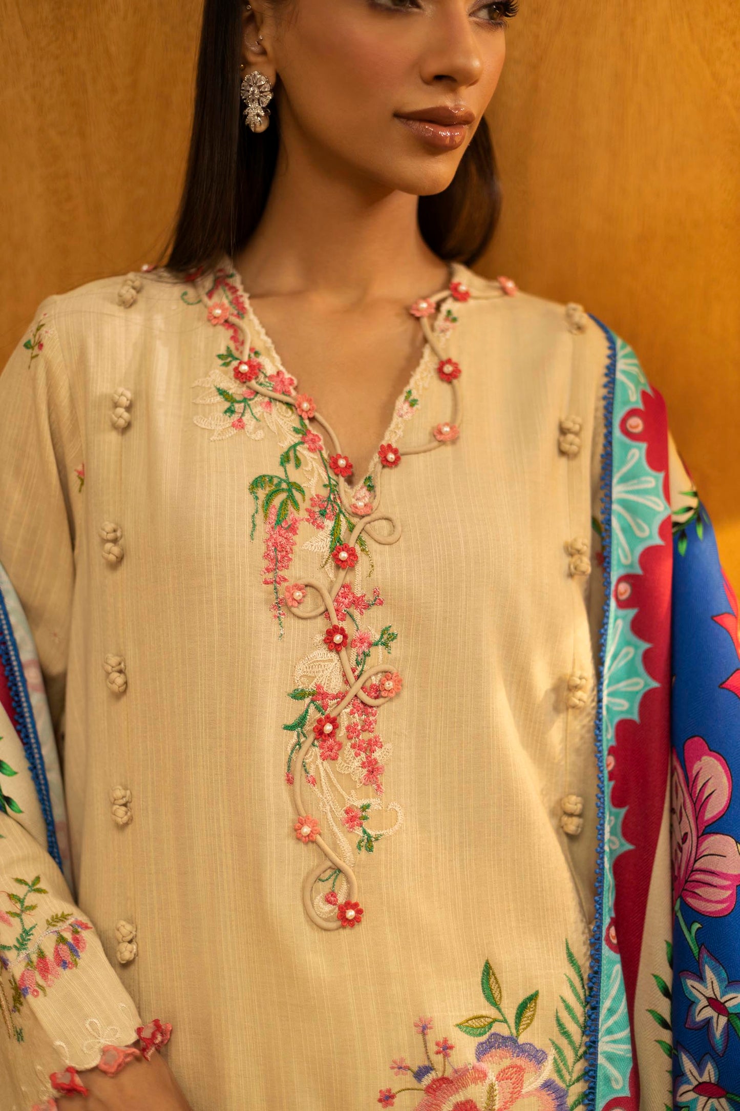 Sana Safinaz | Muzlin Winter 25 | M253-001A by Sana Safinaz - Designer Dress - Type : Ladies Clothes - Available at Saira Sultan - 100% Original 
