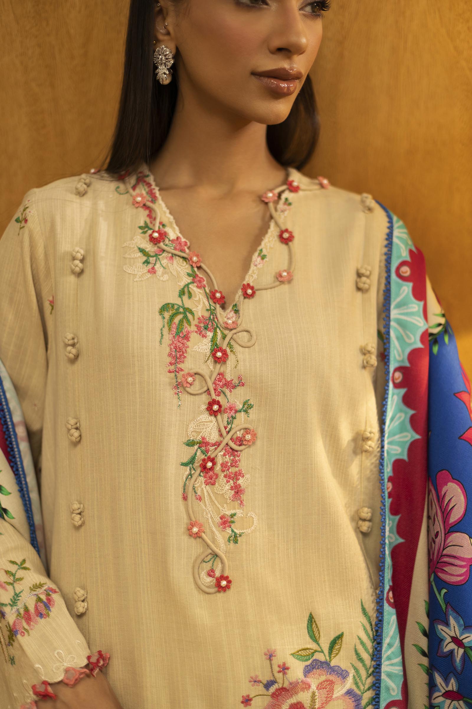 Sana Safinaz | Muzlin Winter 25 | M253-001A by Sana Safinaz - Designer Dress - Type : Ladies Clothes - Available at Saira Sultan - 100% Original 