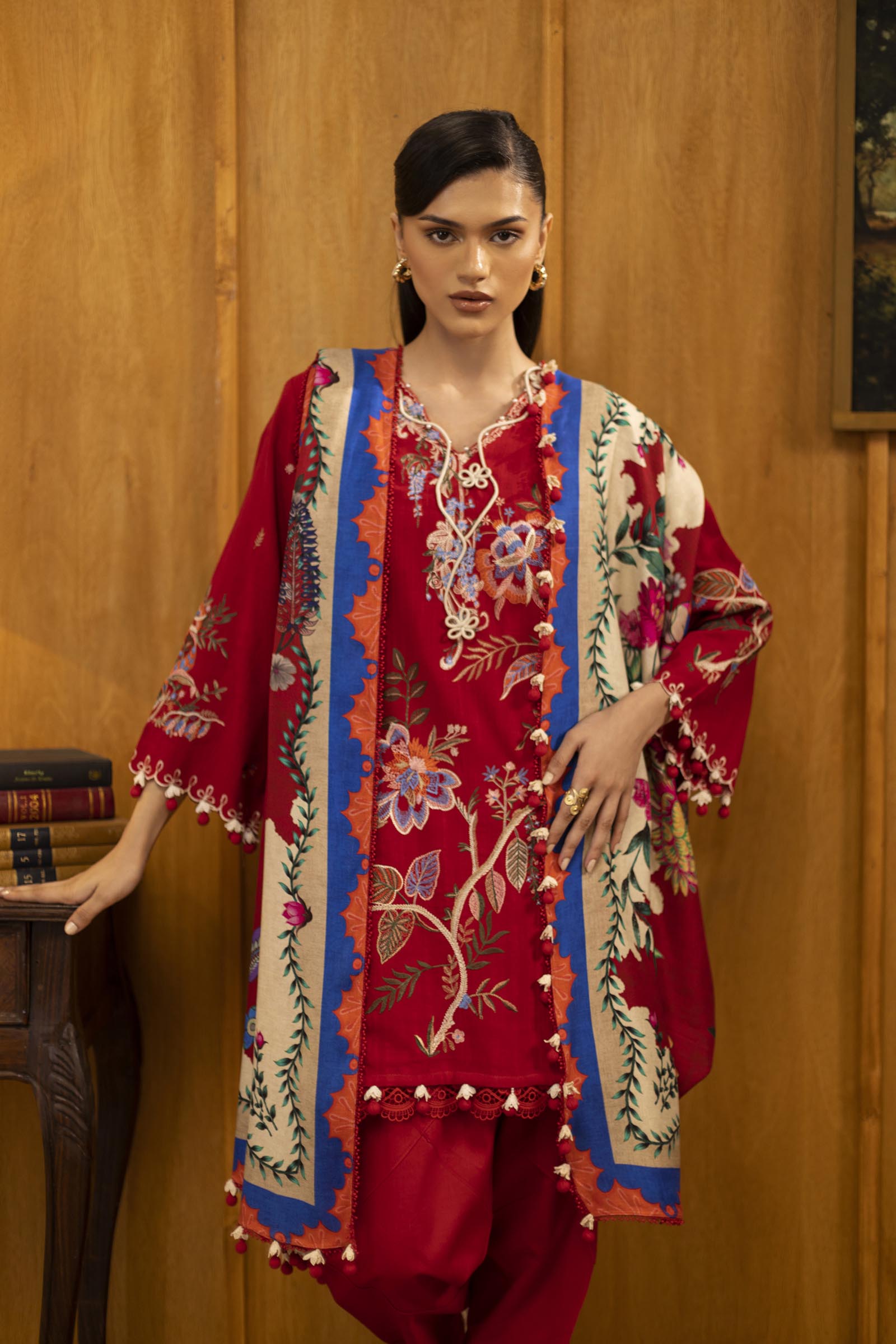 Sana Safinaz | Muzlin Winter 25 | M253-001B by Sana Safinaz - Designer Dress - Type : Ladies Clothes - Available at Saira Sultan - 100% Original 