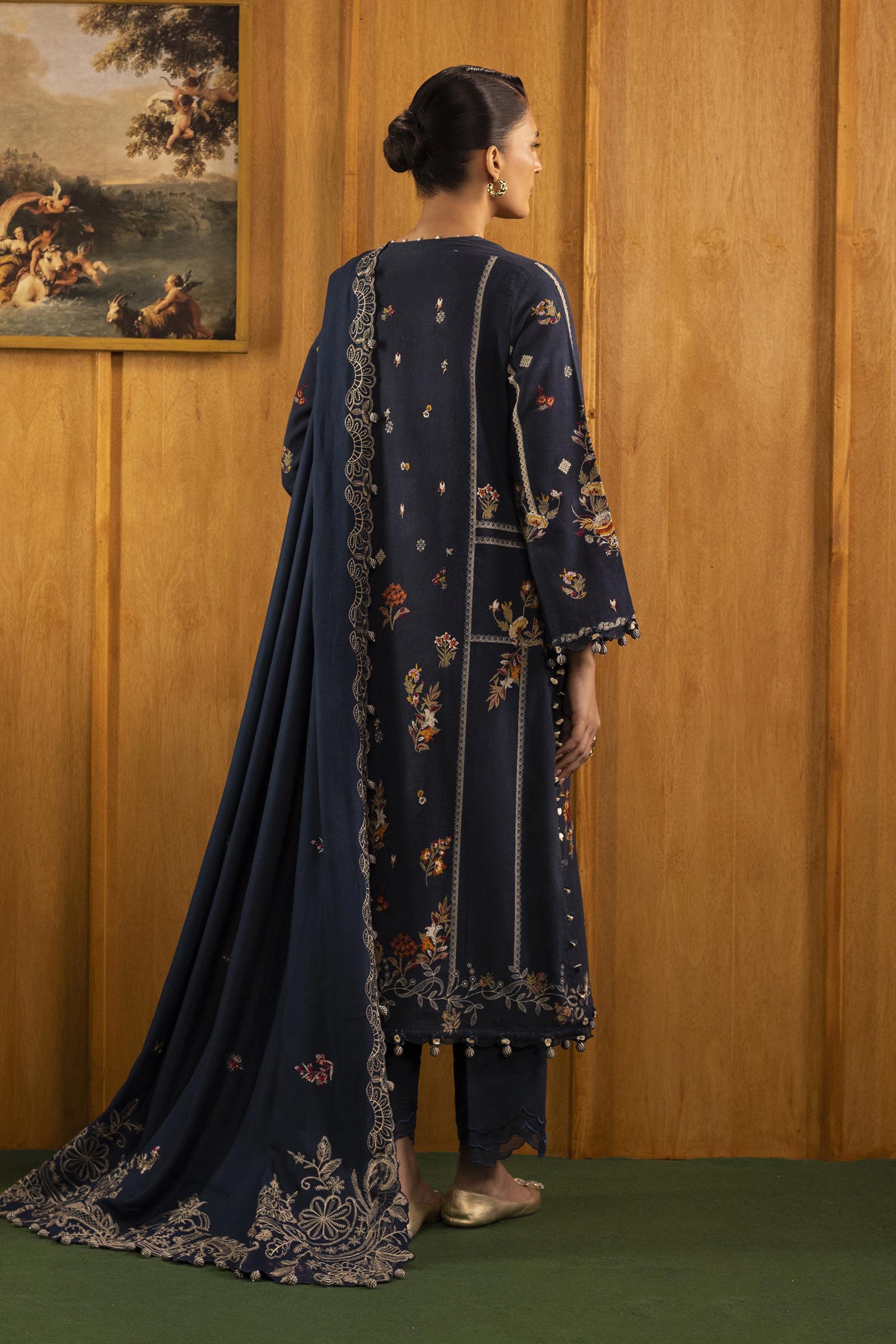 Sana Safinaz | Muzlin Winter 25 | M253-002B by Sana Safinaz - Designer Dress - Type : Ladies Clothes - Available at Saira Sultan - 100% Original 