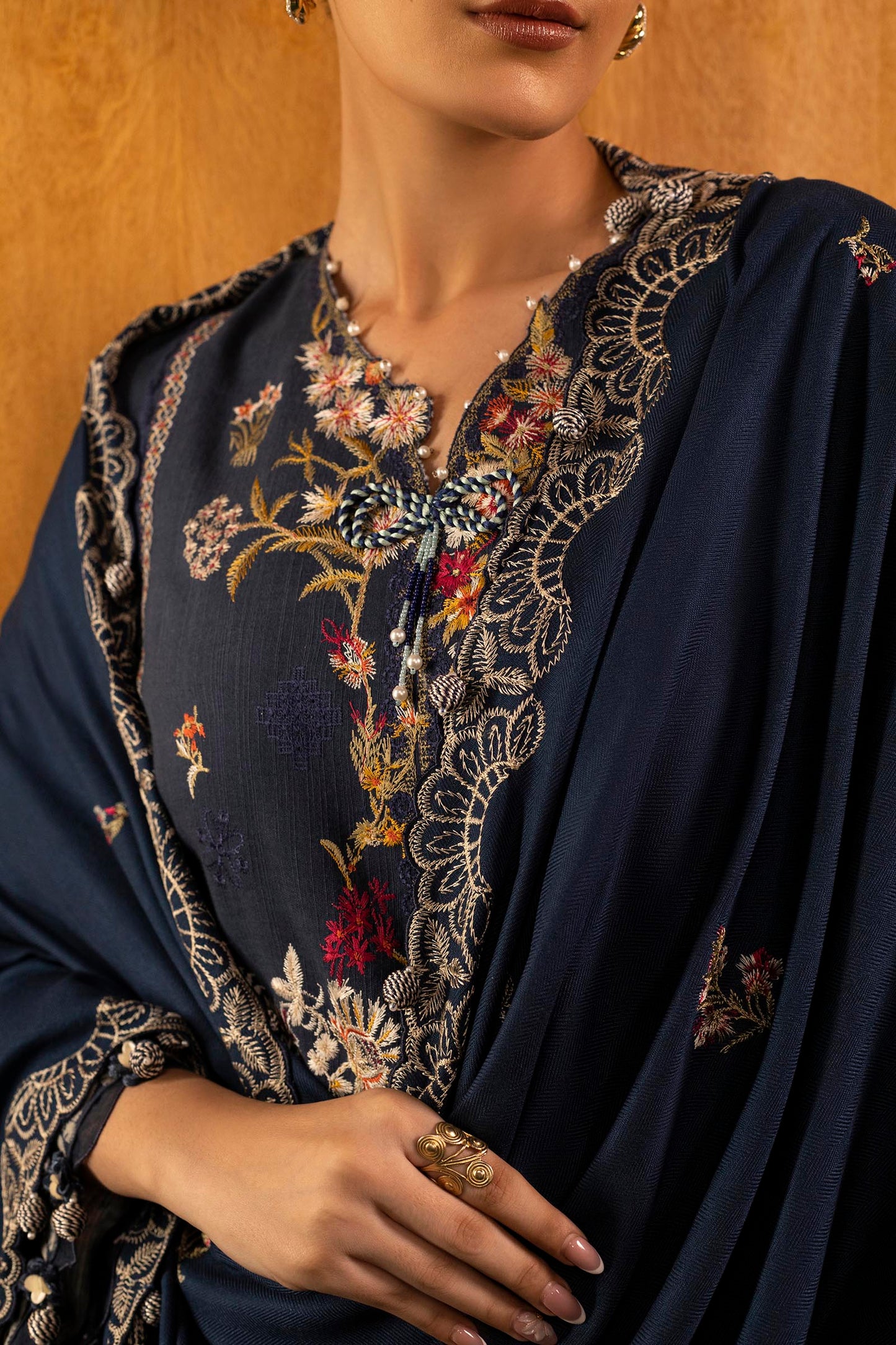 Sana Safinaz | Muzlin Winter 25 | M253-002B by Sana Safinaz - Designer Dress - Type : Ladies Clothes - Available at Saira Sultan - 100% Original 