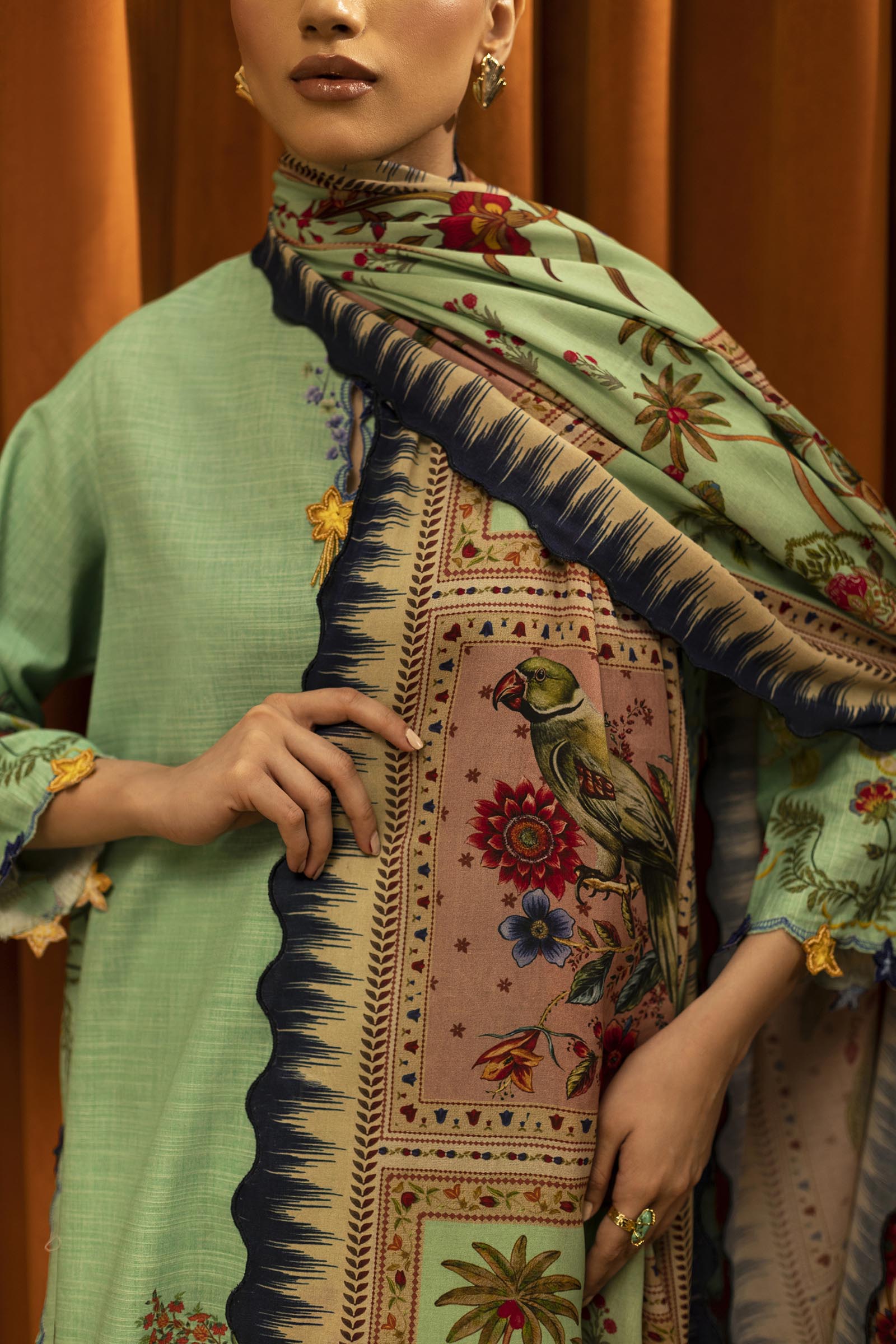 Sana Safinaz | Muzlin Winter 25 | M253-004B by Sana Safinaz - Designer Dress - Type : Ladies Clothes - Available at Saira Sultan - 100% Original 