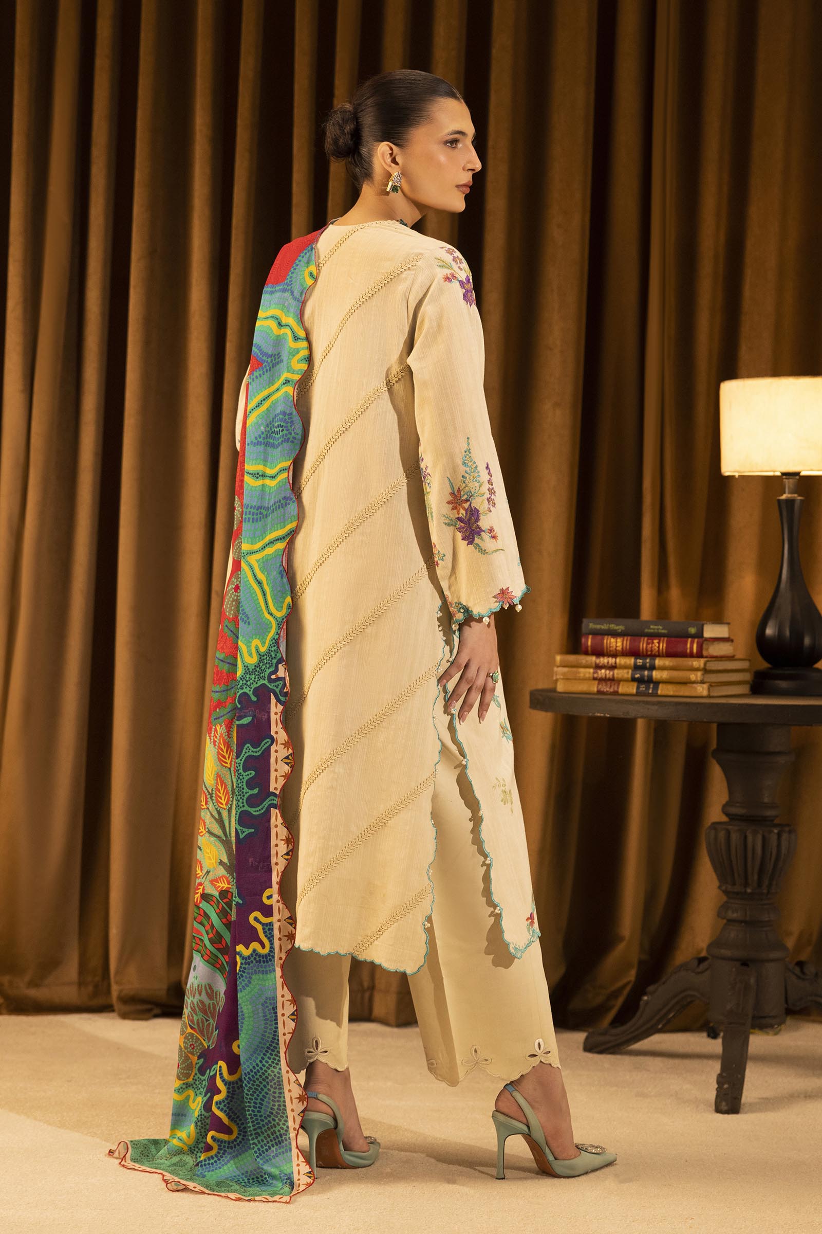 Sana Safinaz | Muzlin Winter 25 | M253-008B by Sana Safinaz - Designer Dress - Type : Ladies Clothes - Available at Saira Sultan - 100% Original 