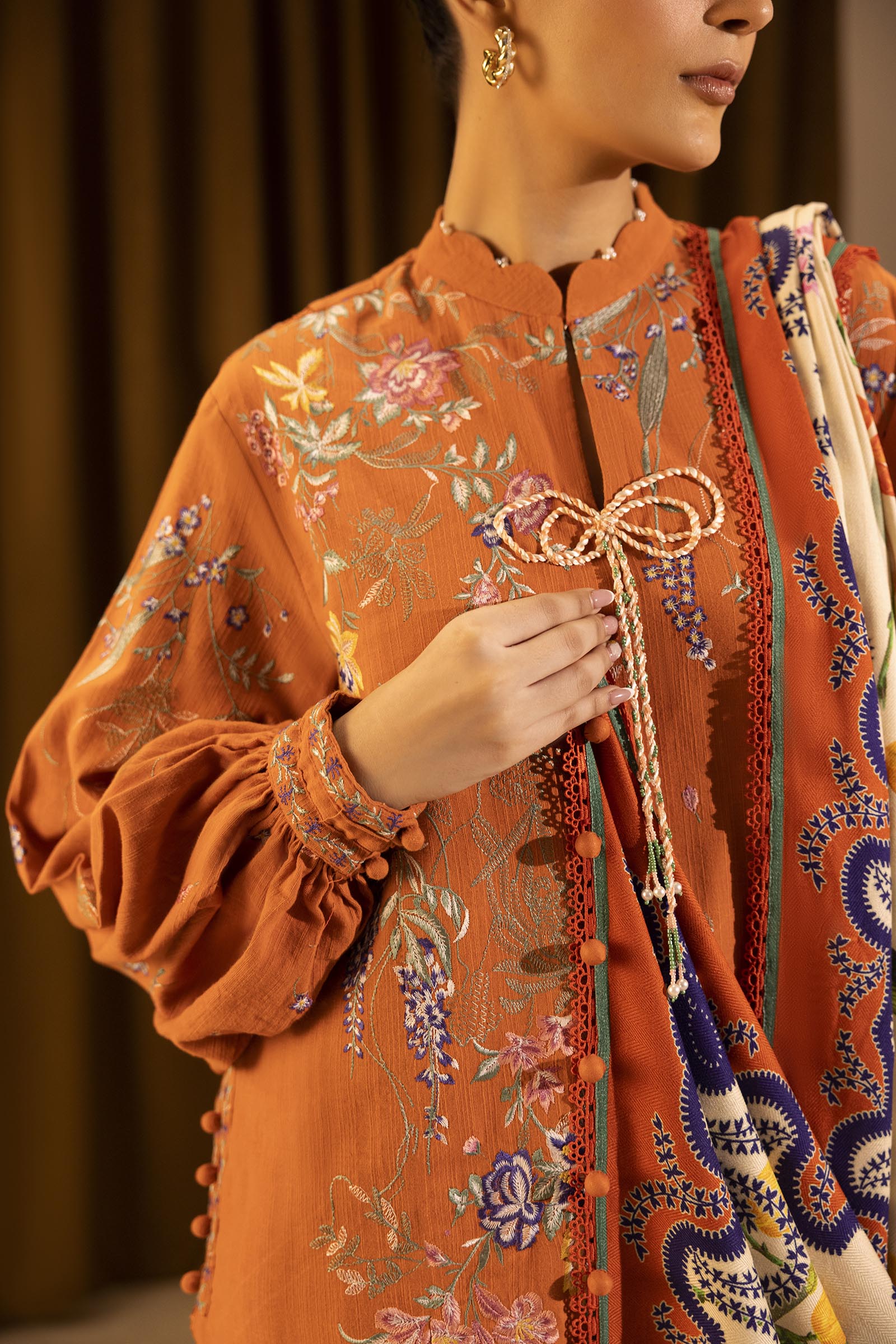 Sana Safinaz | Muzlin Winter 25 | M253-009B by Sana Safinaz - Designer Dress - Type : Ladies Clothes - Available at Saira Sultan - 100% Original 