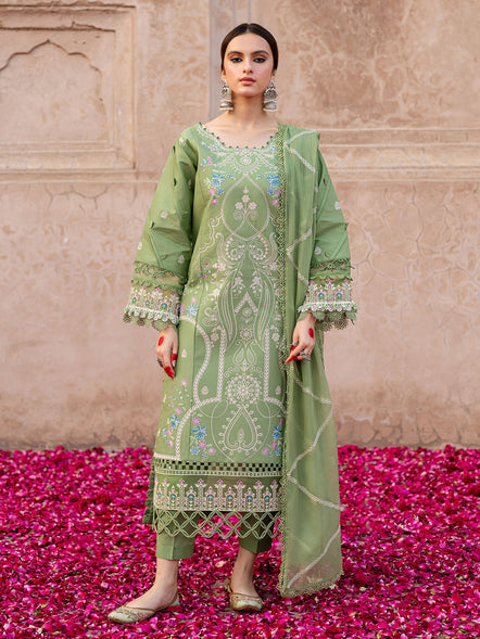 Parishay | Mastani Luxury Lawn 25 | MA - 11 XS Mint Green Lawn