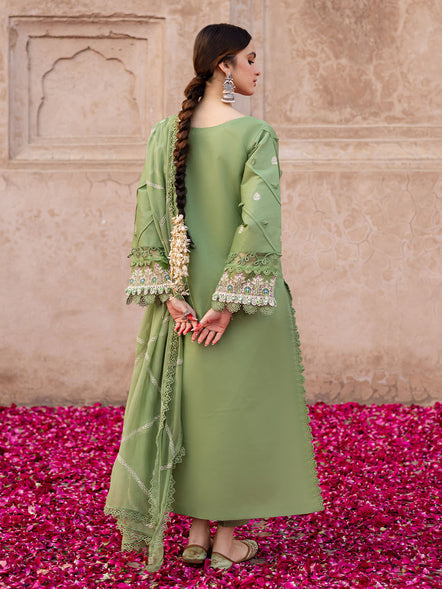 Parishay | Mastani Luxury Lawn 25 | MA - 11 S Mint Green Lawn
