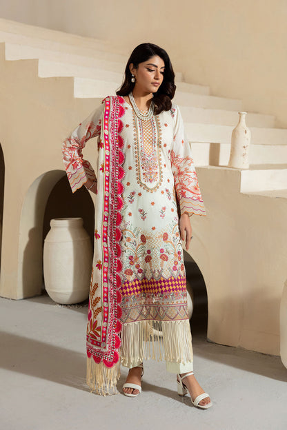 Ramsha | Mashaal Luxury Lawn | L-1308 XS Ivory Lawn