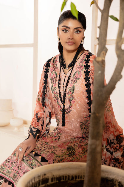 Ramsha | Mashaal Luxury Lawn | L-1311 M Nude Peach Lawn