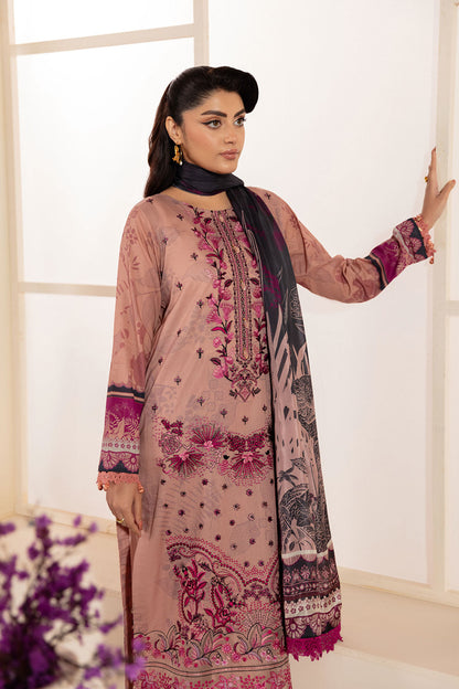 Ramsha | Mashaal Luxury Lawn | L-1306 L Soft Pink Lawn