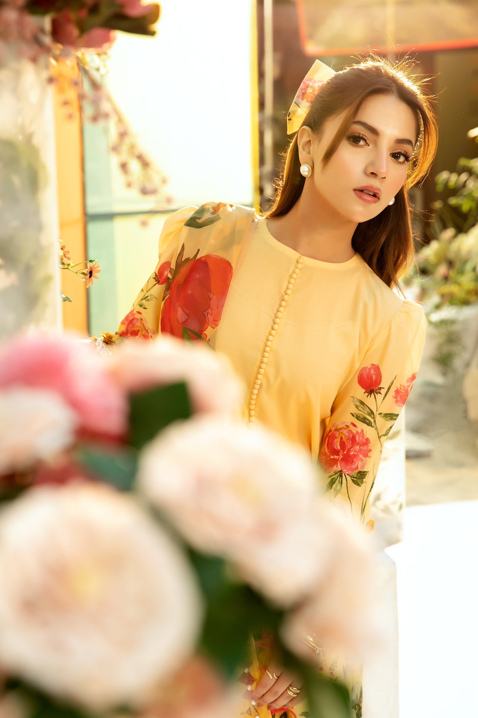 Maria B | M Basic Summer Lawn 25 | MB-CUS25-701A M Yellow Lawn