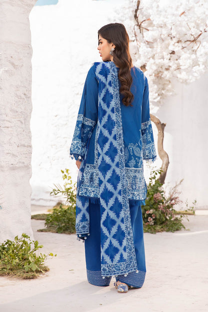 Maria B | M Basic Summer Lawn 25 | MB-CUS25-703B S Blue Lawn