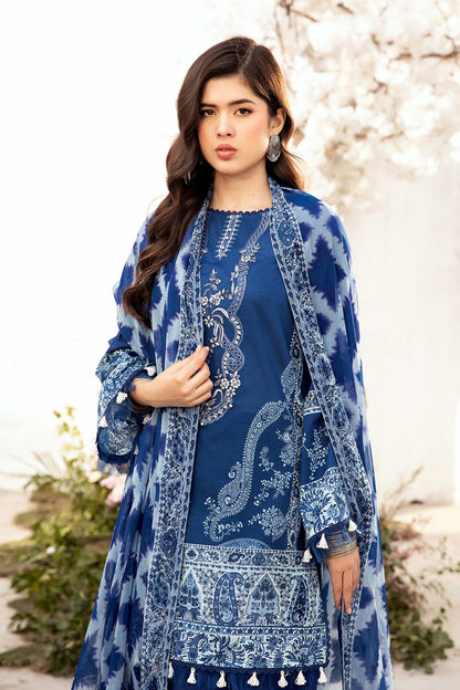 Maria B | M Basic Summer Lawn 25 | MB-CUS25-703B M Blue Lawn