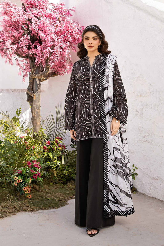 Maria B | M Basic Summer Lawn 25 | MB-CUS25-704B XS Black Lawn