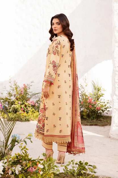Maria B | M Basic Summer Lawn 25 | MB-CUS25-705A S Dust Yellow Lawn