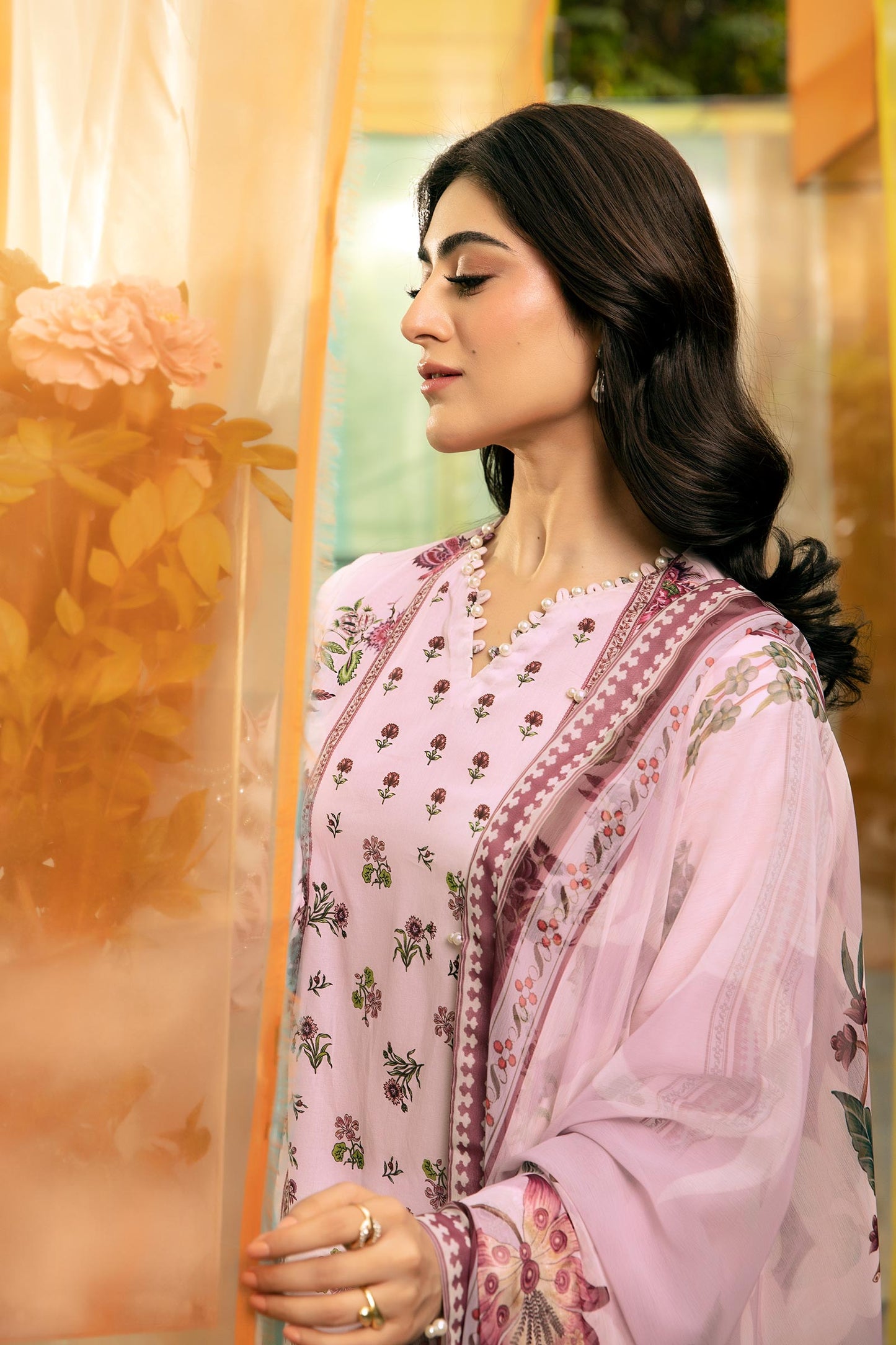 Maria B | M Basic Summer Lawn 25 | MB-CUS25-705B S Lilac Lawn