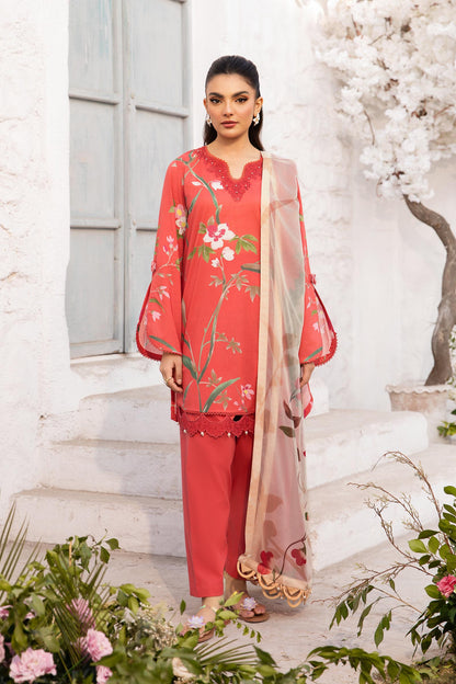 Maria B | M Basic Summer Lawn 25 | MB-CUS25-707B XS Red Lawn