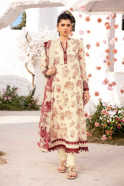 Maria B | M Basic Summer Lawn 25 | MB-CUS25-709A XS Pastel Yellow Lawn