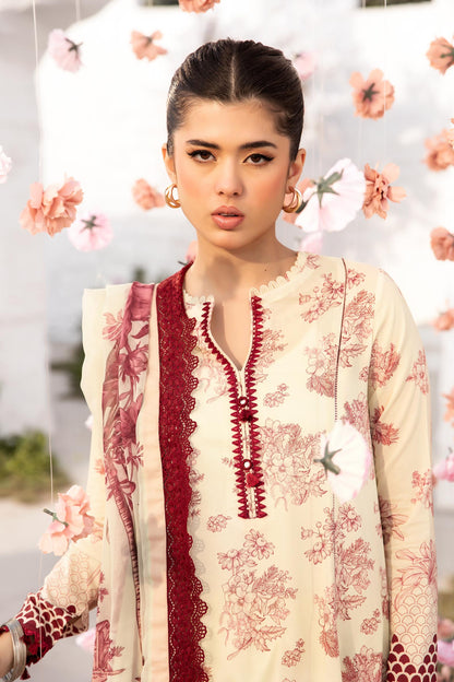 Maria B | M Basic Summer Lawn 25 | MB-CUS25-709A M Pastel Yellow Lawn