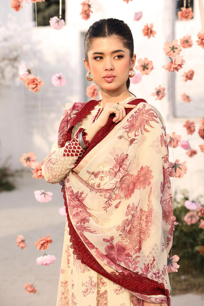 Maria B | M Basic Summer Lawn 25 | MB-CUS25-709A XL Pastel Yellow Lawn
