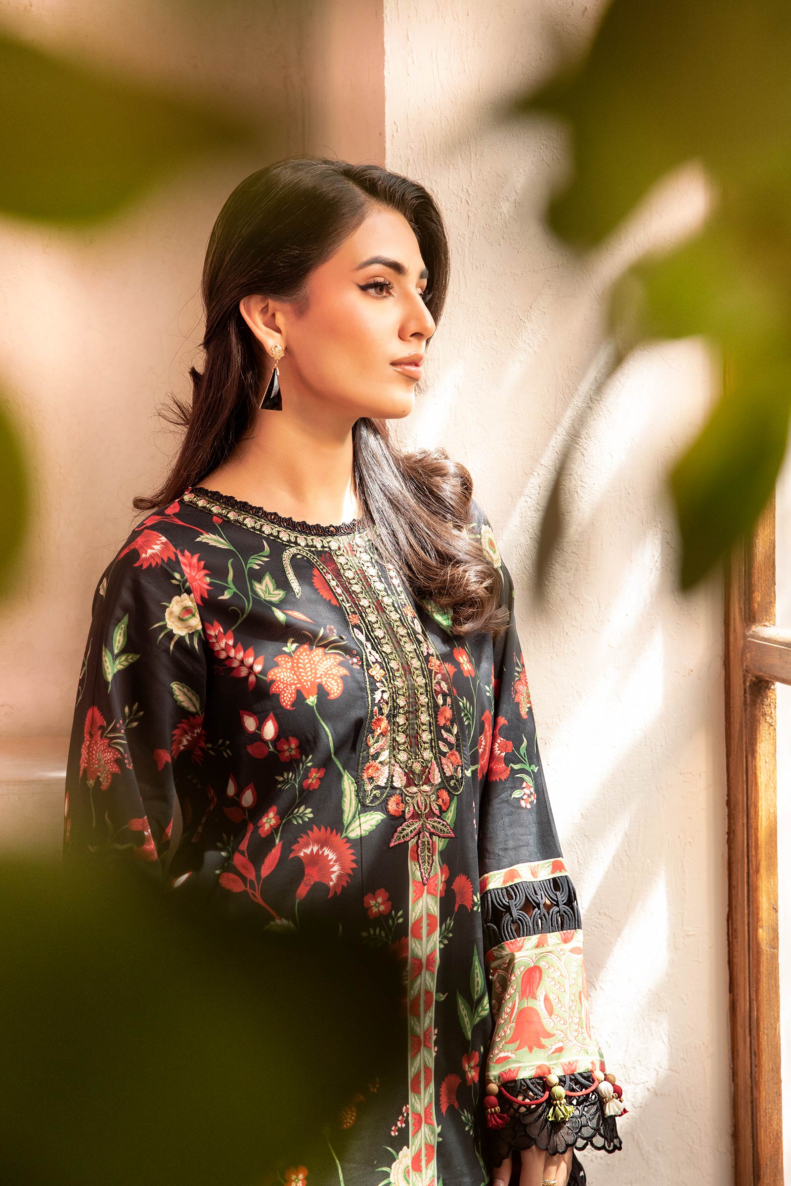 Maria B | Eid Basic Lawn | MB-CUS25-901A M Black Lawn