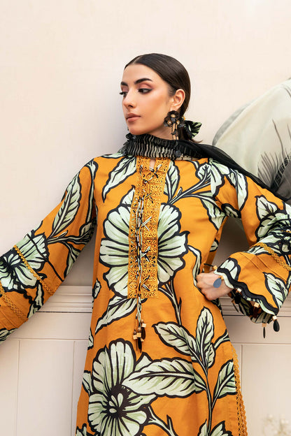 Maria B | Eid Basic Lawn | MB-CUS25-902A M Mustard Lawn
