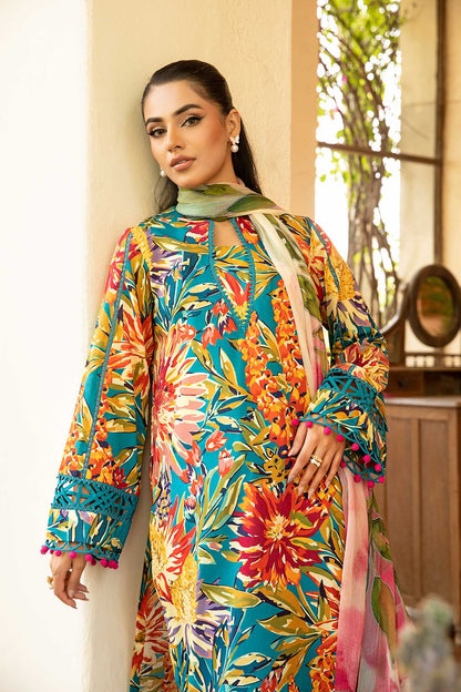 Maria B | Eid Basic Lawn | MB-CUS25-903A S Sea Green Lawn