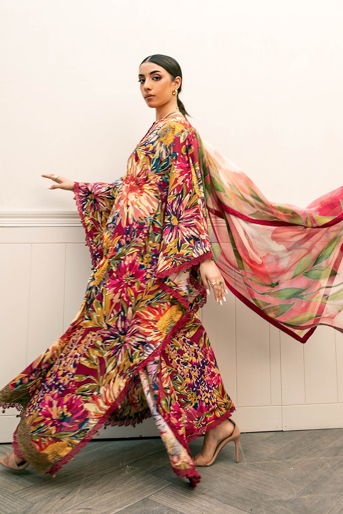 Maria B | Eid Basic Lawn | MB-CUS25-903B S Magenta Lawn
