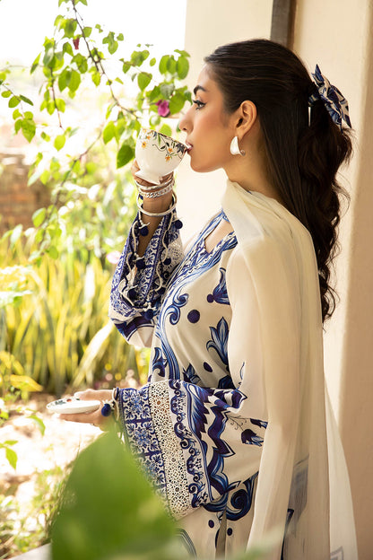 Maria B | Eid Basic Lawn | MB-CUS25-904A XL Off White Lawn