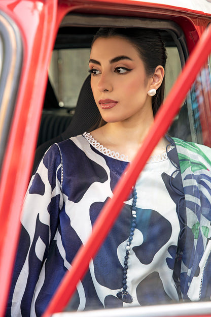 Maria B | Eid Basic Lawn | MB-CUS25-905B M Off White Lawn