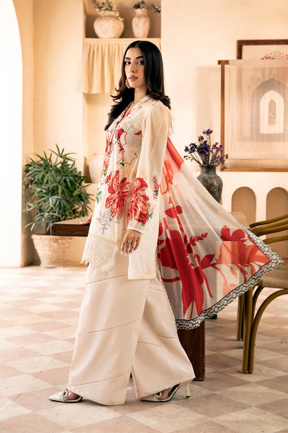 Maria B | Eid Basic Lawn | MB-CUS25-907B XL Off White Lawn