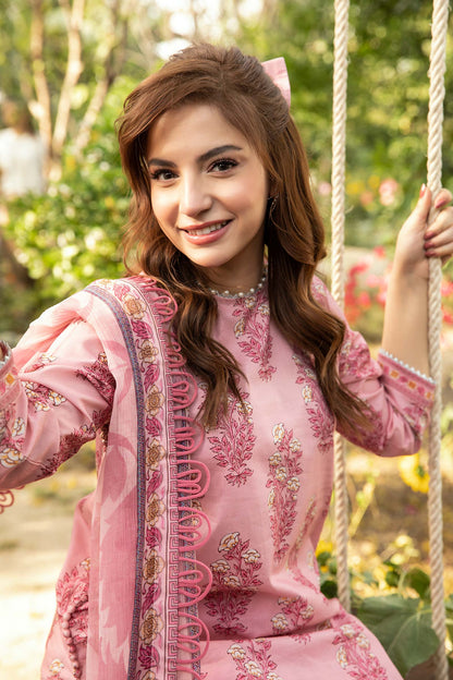 Maria B | Eid Basic Lawn | MB-CUS25-908A S Tea Pink Lawn