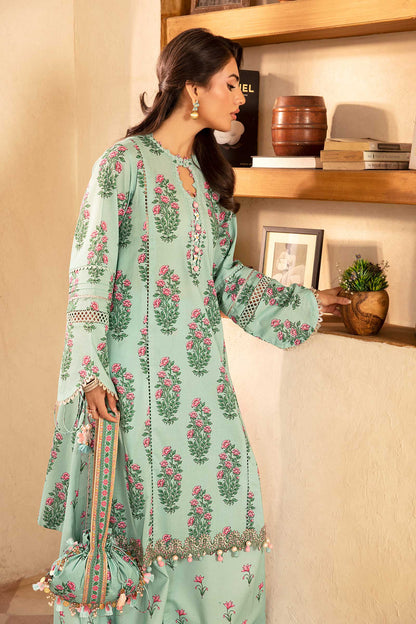 Maria B | Eid Basic Lawn | MB-CUS25-908B XL Mint Green Lawn
