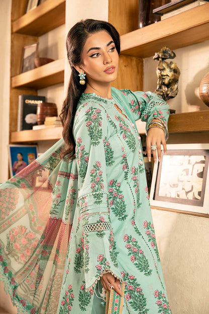 Maria B | Eid Basic Lawn | MB-CUS25-908B L Mint Green Lawn