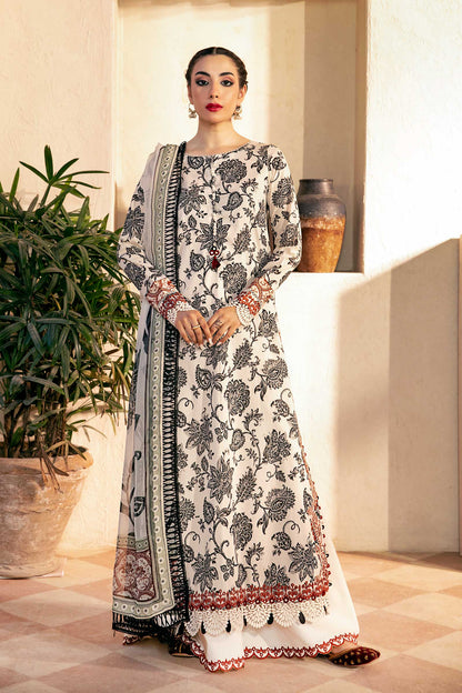 Maria B | Eid Basic Lawn | MB-CUS25-909A XS Off White Lawn