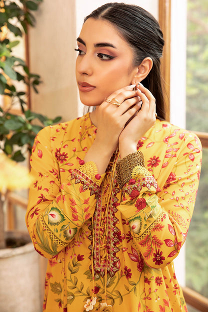 Maria B | Eid Basic Lawn | MB-CUS25-912A M Mustard Yellow Lawn