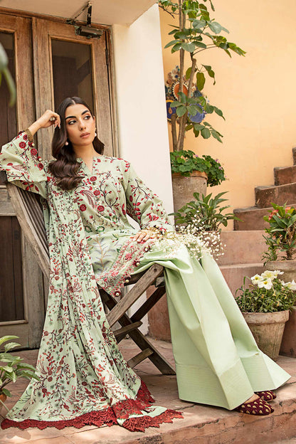 Maria B | Eid Basic Lawn | MB-CUS25-912B XL Mint Green Lawn