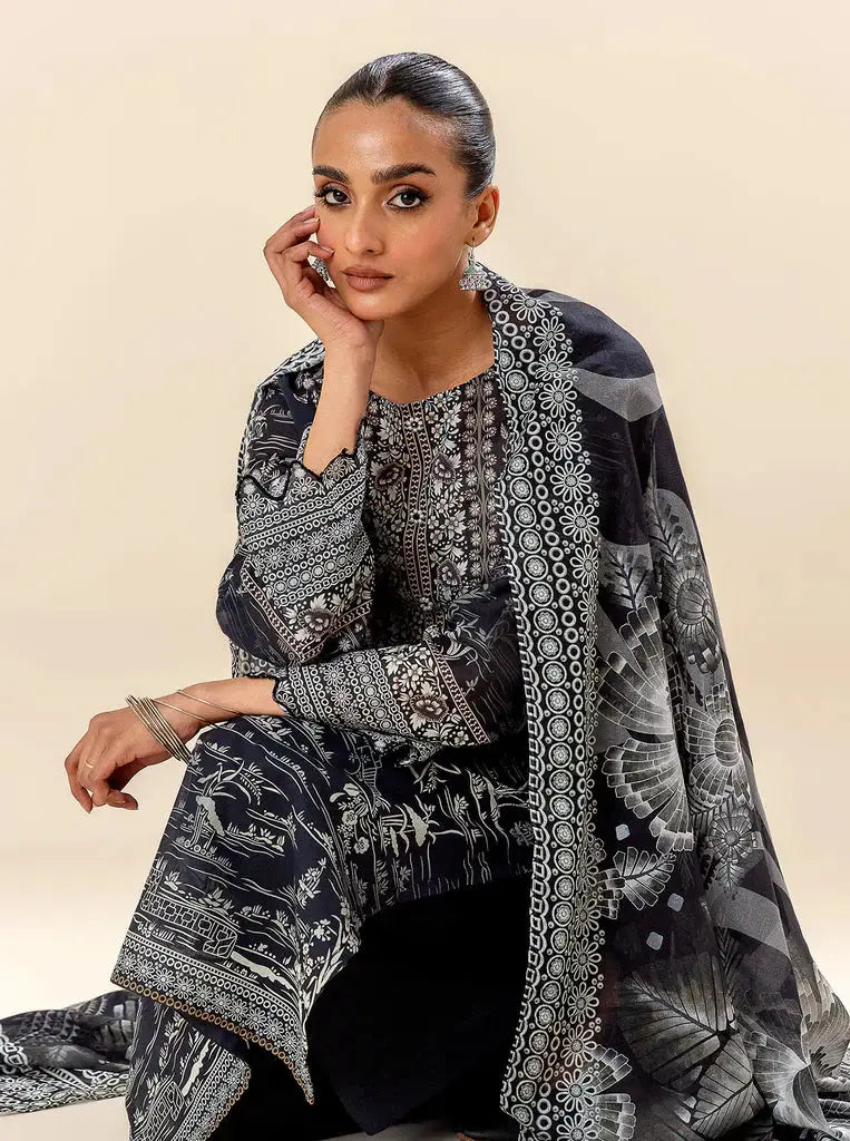Morbagh | Lawn Collection 24 | EBONY STREAMS - Pakistani Designer Dress - by Morbagh | Type: Luxury - 100% Original at Saira Sultan