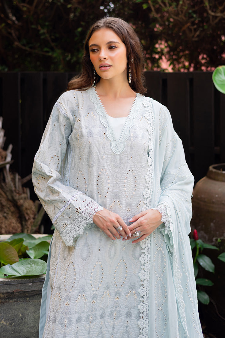 Marjjan | Seraya Lawn 25 | MBL- 18 A Custom Size Mint Lawn