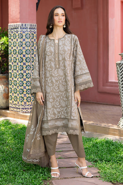 Marjjan | Seraya Lawn 25 | MBL- 19 A XL Pale Brown Lawn