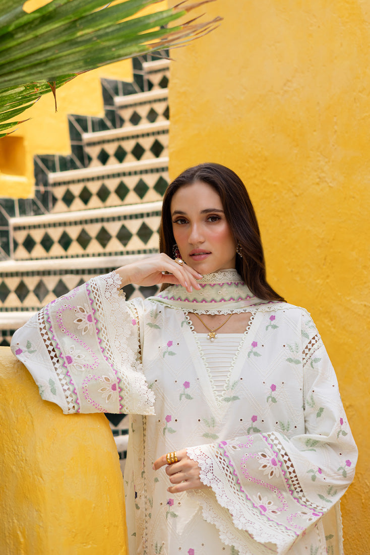 Marjjan | Seraya Lawn 25 | MBL- 20 B Custom Size Lawn Ivory