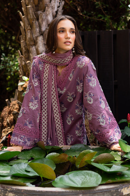 Marjjan | Seraya Lawn 25 | MBL- 21 A Custom Size Purple Gray Lawn