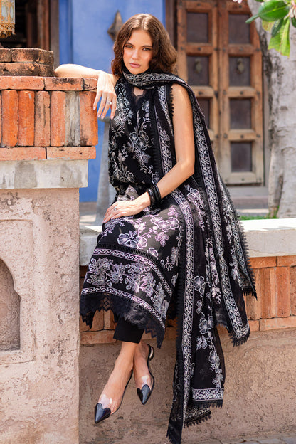 Marjjan | Seraya Lawn 25 | MBL- 22 A Custom Size Black Lawn