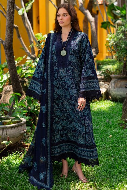 Marjjan | Seraya Lawn 25 | MBL- 23 A XS Navy Blue Lawn