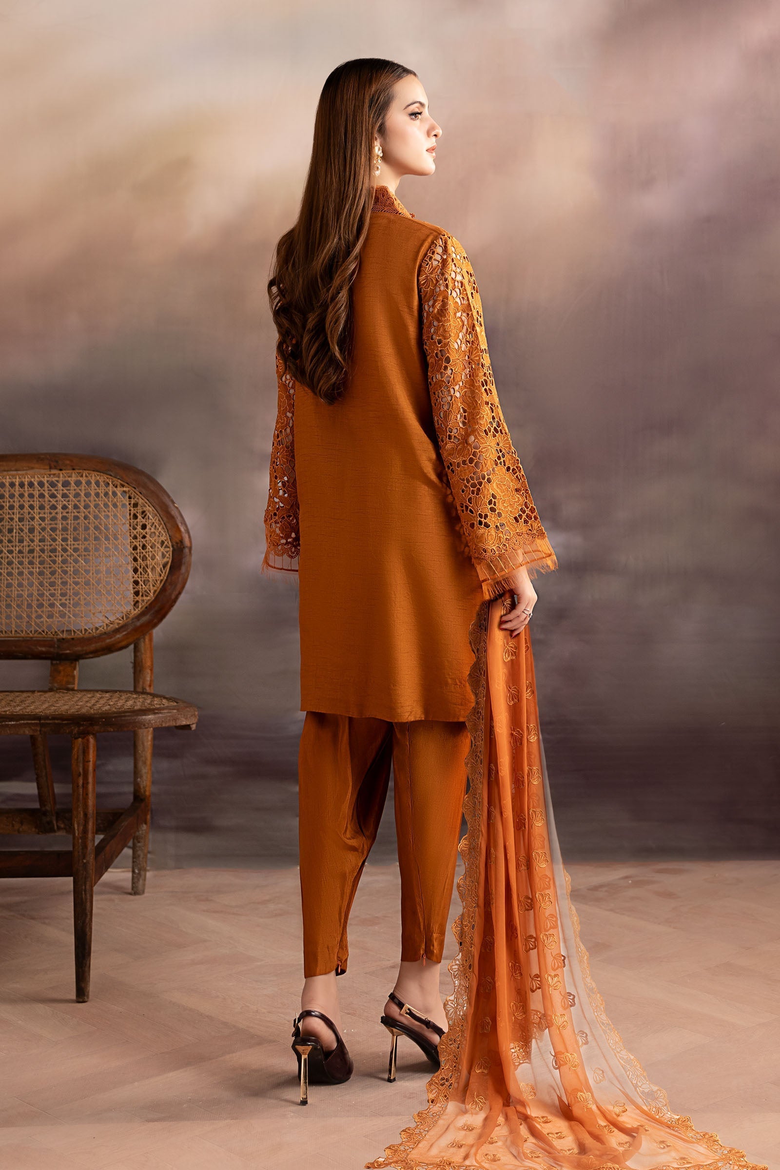 Maria B | Pre fall Dresses | MBS-W25-17 RU - Pakistani Designer Dress - by Maria B - Type : Ladies Clothes - 100% Original at Saira Sultan