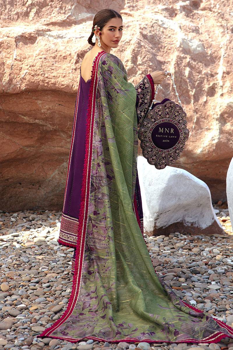 MNR | Festive Lawn 24 | GUL-E-LALA - Pakistani Designer Dress - by MNR | Type: Luxury - 100% Original at Saira Sultan