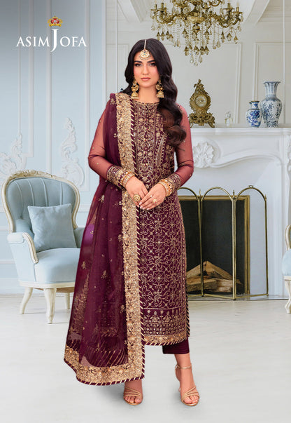 Asim Jofa | festive luxe | AJEM-24 XS Purple Organza