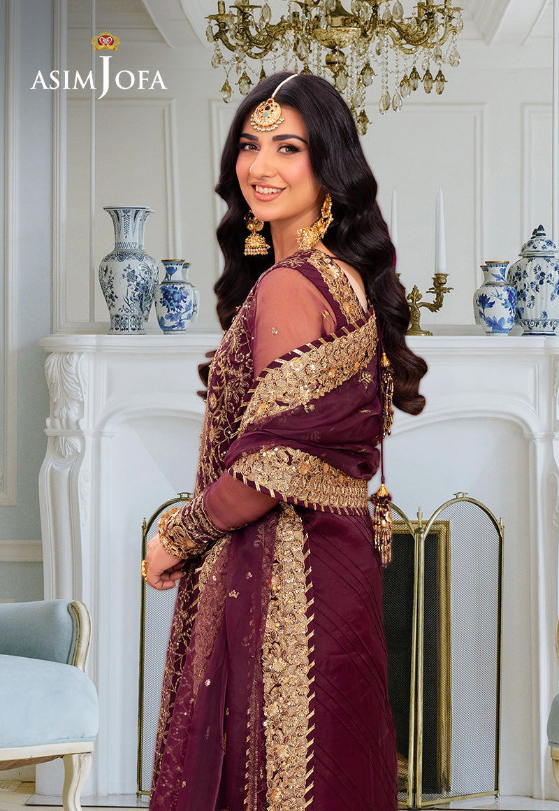 Asim Jofa | festive luxe | AJEM-24 XL Purple Organza