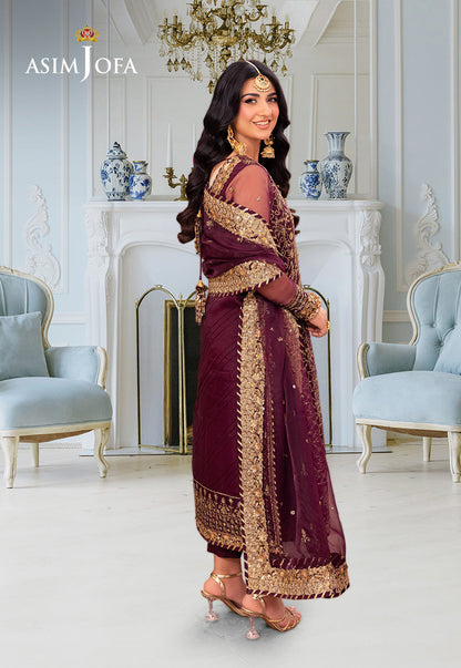 Asim Jofa | festive luxe | AJEM-24 S Purple Organza